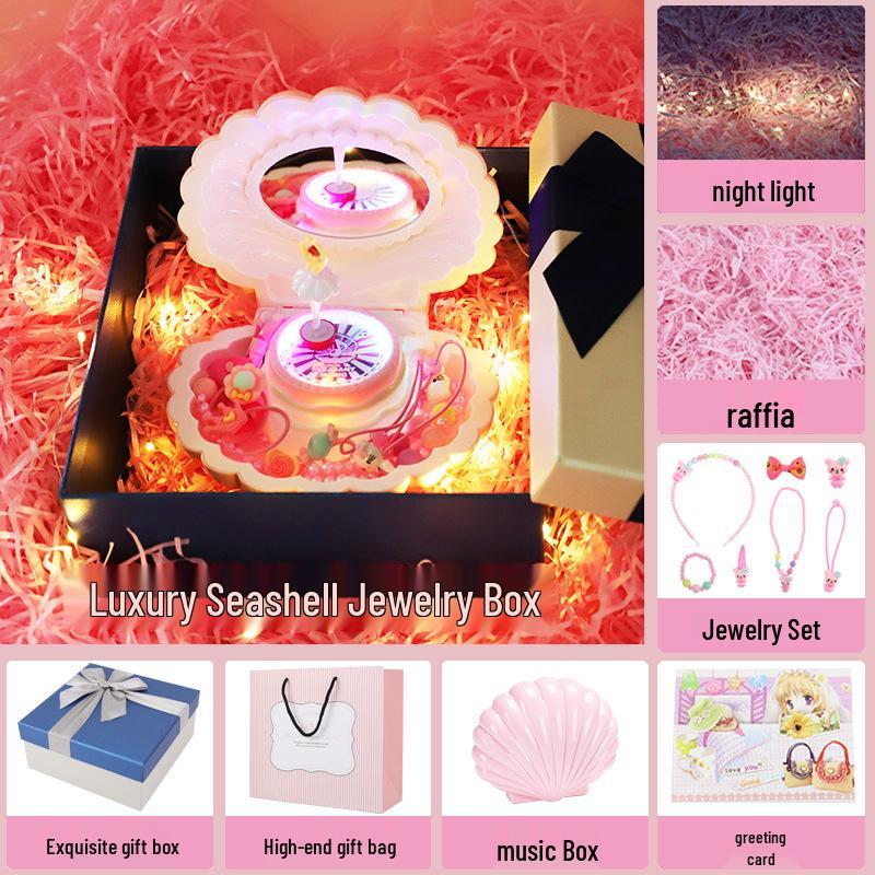 Little Girl Princess Ballet Music Box - Rotating Crystal Ball Birthday Gift for Children