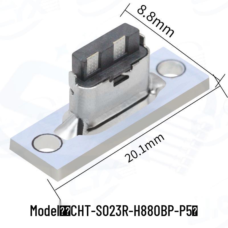 USB-C Female Port with Mounting Plate for DIY Keyboard/Charger Cable Modification