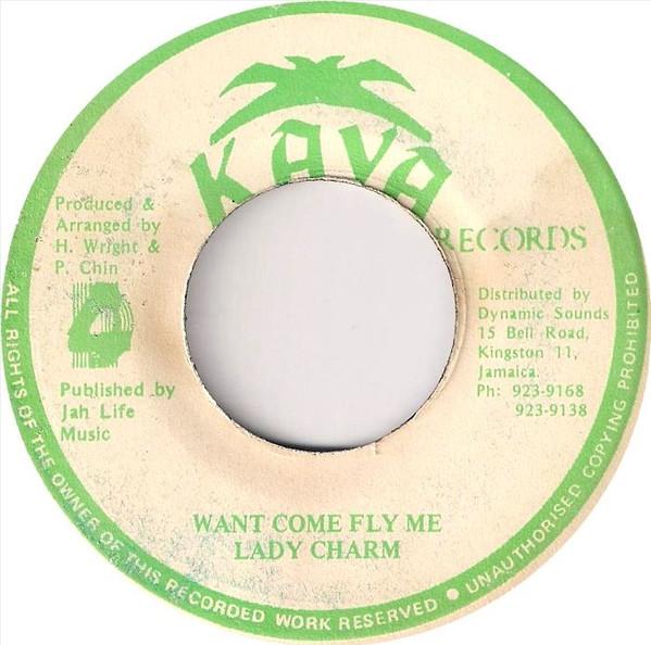 

7-дюймовая пластинка LADY CHARM Want Come Fly Me NONE Kaya Records Ямайка Регги Ска Даб Б/У
