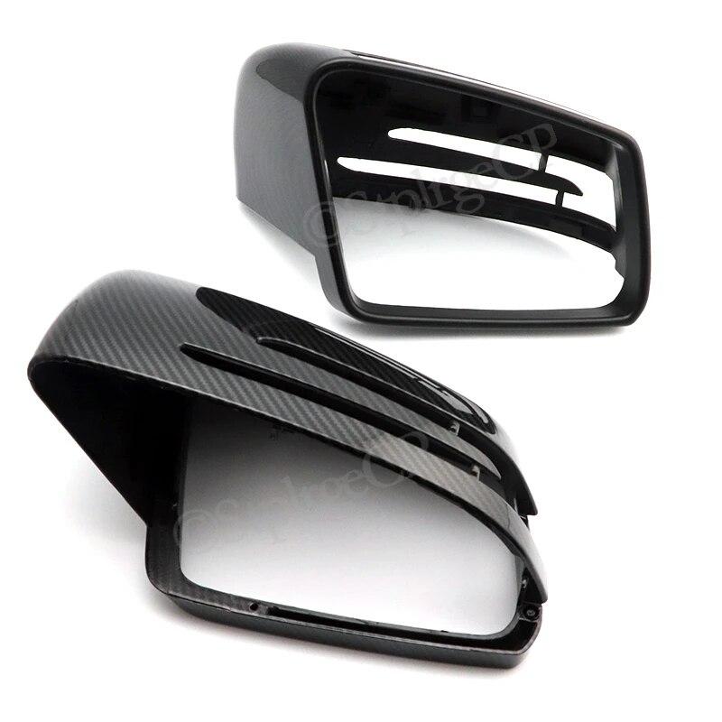 För Mercedes Benz A B C E S CLA GLA GLK Klass W176 W246 W204 W212 W221 C177 X204 X156 Kolfiber Bil Sidobackspegelkåpa