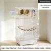 Deluxe Horizontal Wire Parrot Cage for Budgerigars - Anti-Splash Design