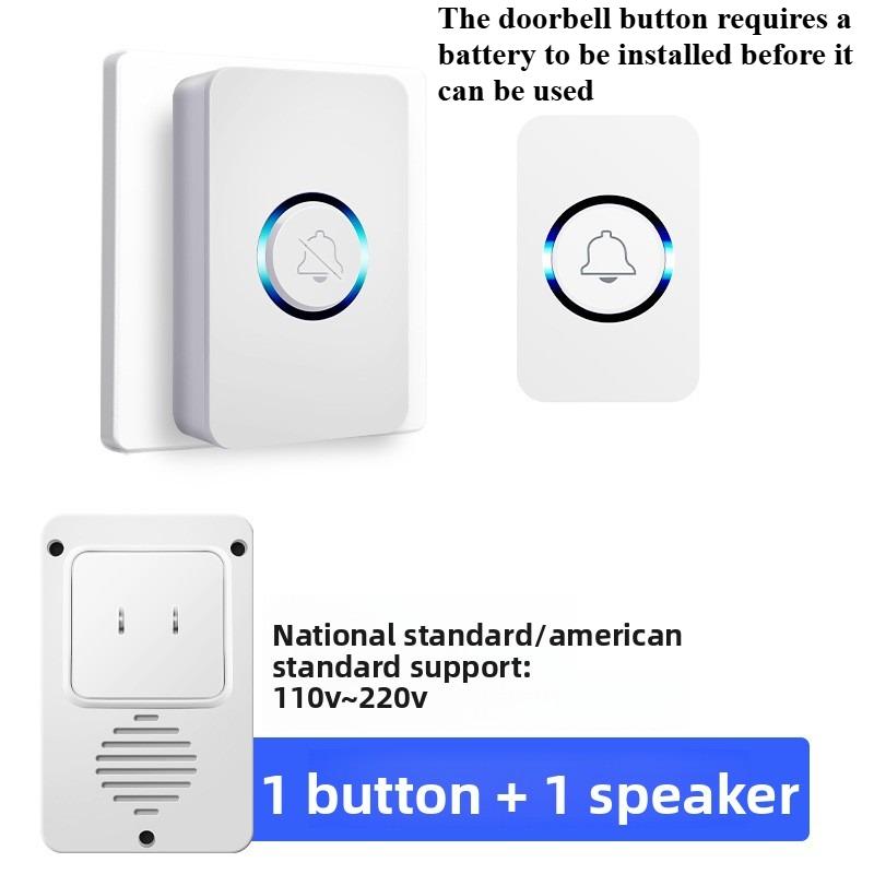 Long Range Wireless Home Doorbell Transmitter EU US UK Standard Music Emergency Caller for Elderly