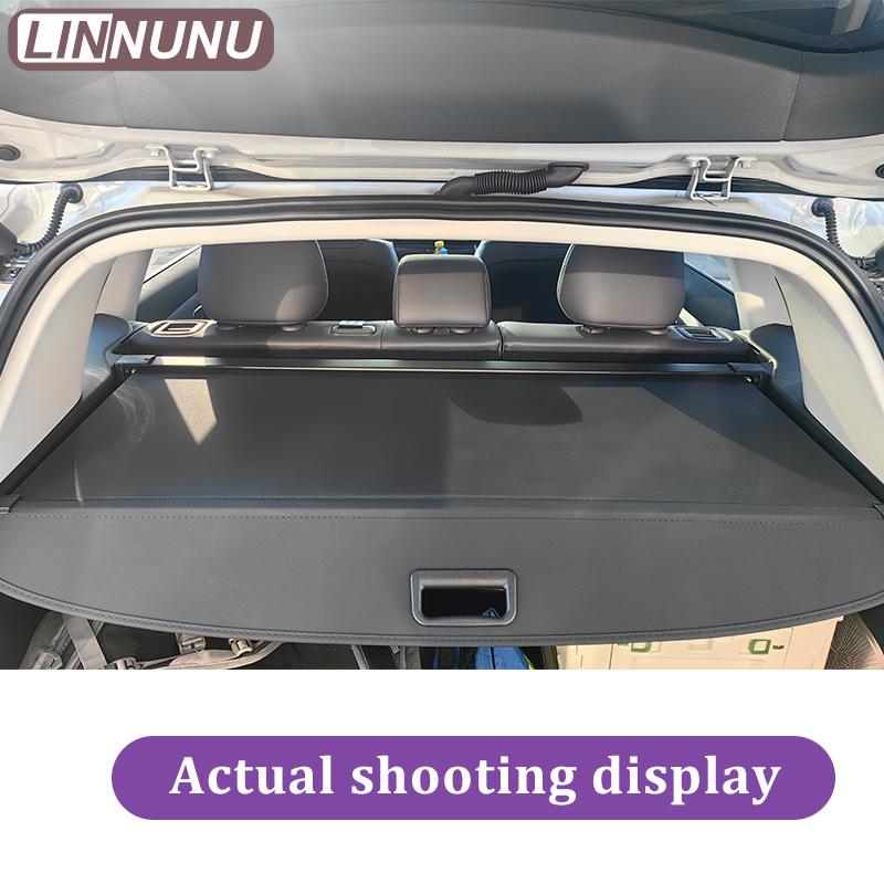 LINNUNU Trunk Cover Luggage Carrier Curtain Black Retractable Cargo Cover For Leapmotor C10 Car Trunk Cargo CoverProtect Privacy