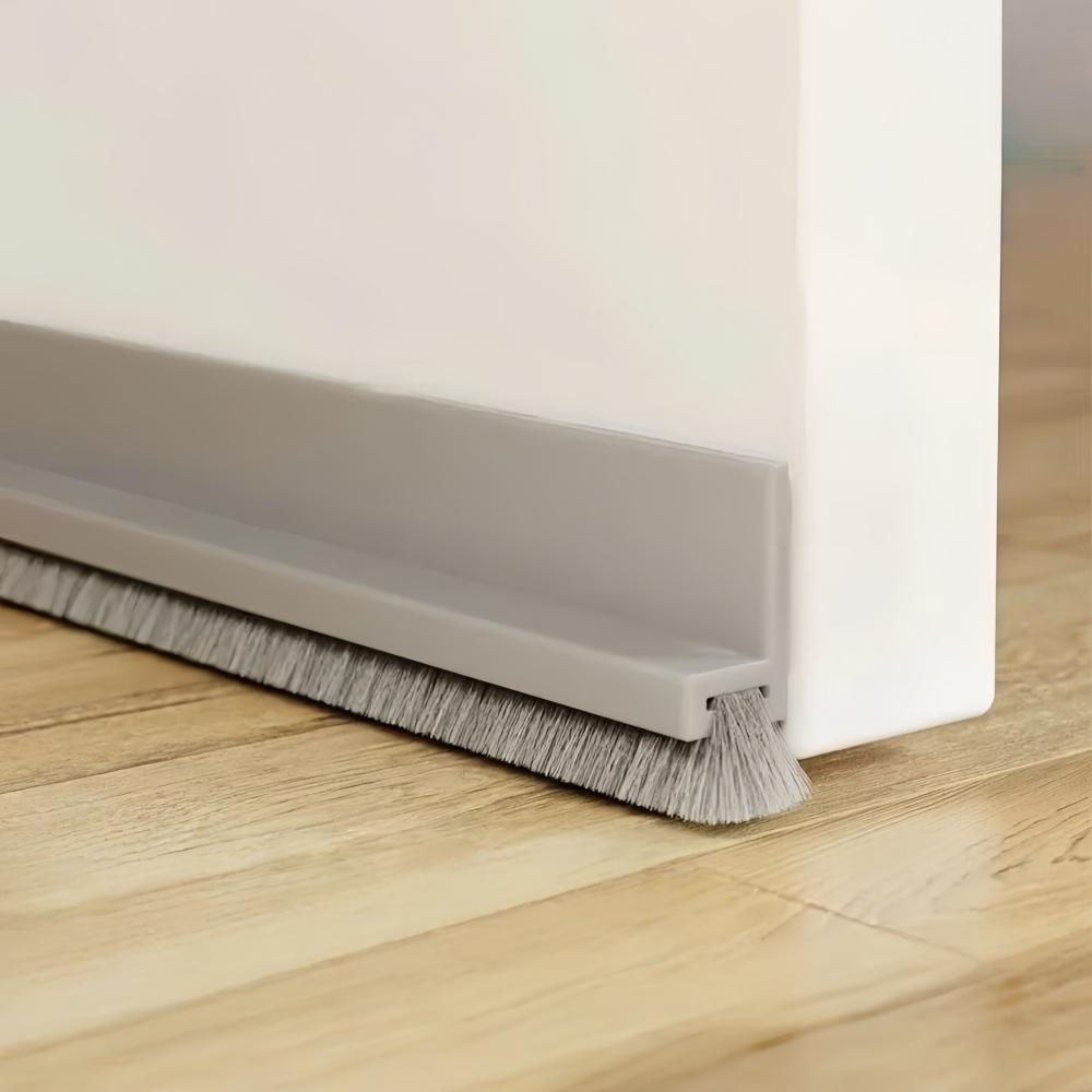 1pc 1mX3cm Door Stoppers, Door Sweeps, and Sealing Strips for Both Exterior and Interior Doors, Upgraded Brush Sealing Strips