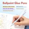 6 Pcs Quick Dry Glue Pens with 12 Refills, Apply Glue Like Writing, Easy Use Precise Control, for Crafting, Scrapbooking, Making