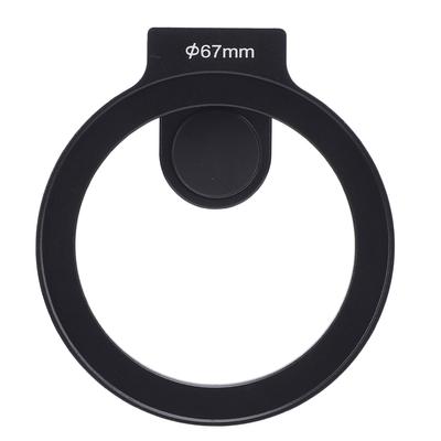 67mm Phone Filter Mount Threaded Lens Filter Clip with Cold Shoe Mount for 67mm ND CPL UV Star