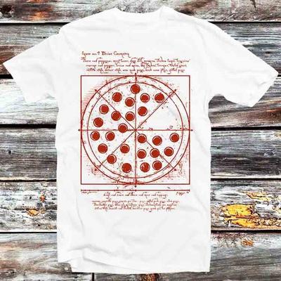 Vitruvianische Pizza Leonardo da Vinci Spider Tom Filmposter T-Shirt B643