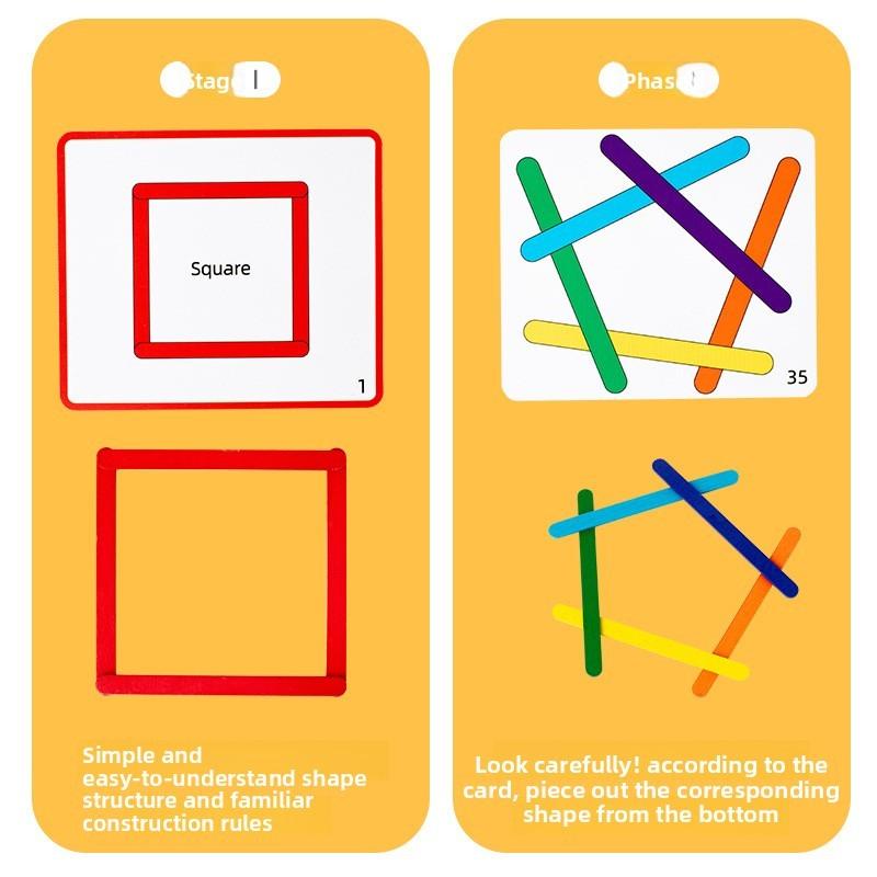 Wooden Counting Rainbow Educational Toy Preschoolers Primary School Students