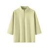 Women's Mock Neck, Zip,up, Color, 3/4 Sleeve Top
