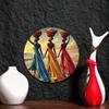Vivace Cesto di Frutta con Donne Africane Wall Art Decorazione per la Casa Retrò