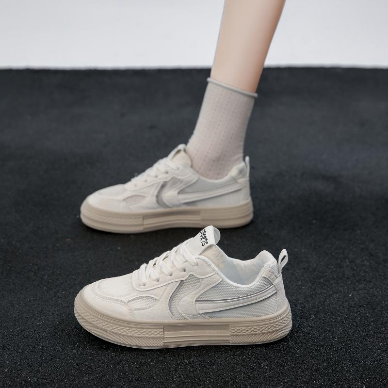 CRLAYDK Womens Platform Mesh Skate Shoes Lace Up Casual Sneakers Summer Ladies Non Slip Sports Walking Flat Tennis