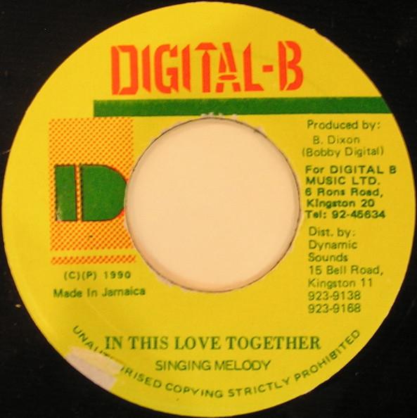 

7inch Record SINGING MELODY - In This Love Together none Digital-B 1990 Jamaica Reggae, Ska & Dub Used