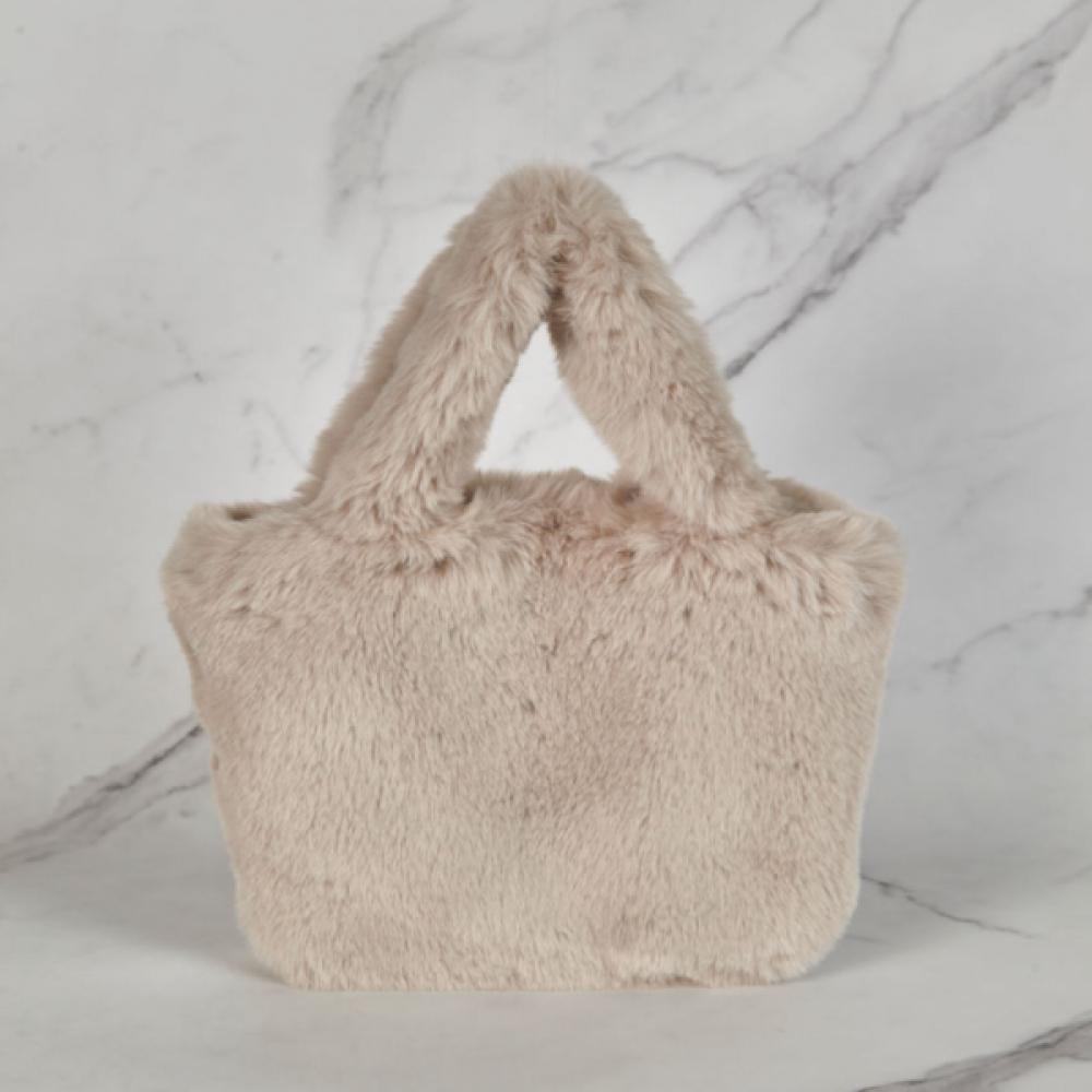 

LaLa Fogni Fur Tote Crossbody Bag L Beige Maiab0019 Single option