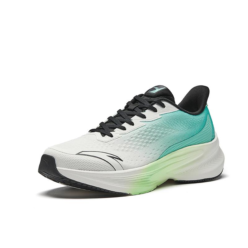 Anta Poison Dart 7 Cushioning Running Fabric Rubber Low Top Running Shoes Men sneaker White Green Black 912625519-4