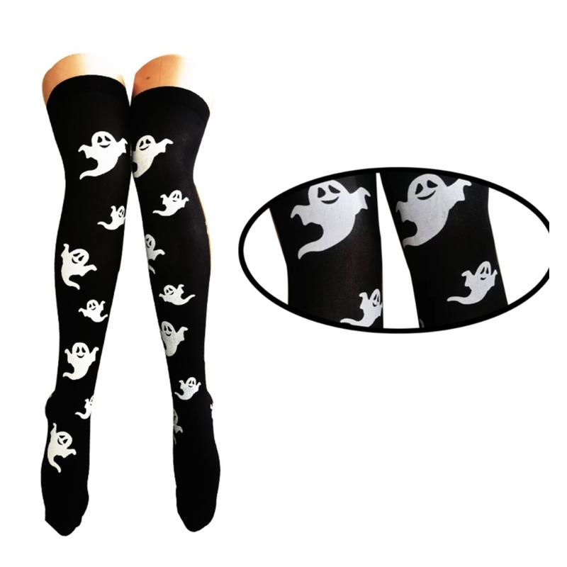 1 Pair Halloween Stockings Thigh High Long Stockings Over Knee Socks Bat Socks Cosplay Festival Stockings for Women Girl