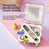 Partitioned Mini Sewing Box Set Portable Magnetic Needle Thread Box Home Sewing Box  Apparel Crafts