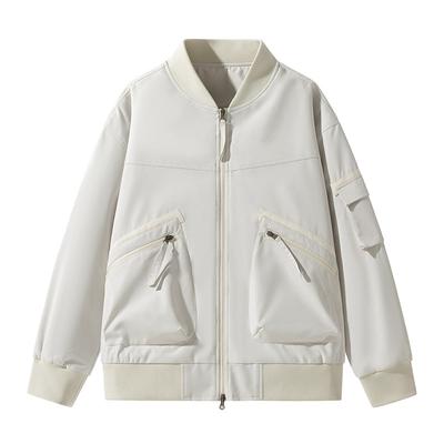 Bomber Jacket Men's Spring and Autumn Trendy Loose Men's Jacket American Casual Workwear Baseball Jacket