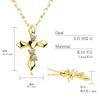 Sears Cross Heart Necklace for 10K Yellow Gold with Women, 0.02ct Diamonds, Sp51-0006-yg