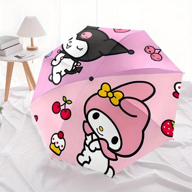 1pc My Melody Kuromi Cupcakes Flowers Umbrella with Plastic Handle,Suitable for All Seasons Home Travel Outdoor UmbrellaSanlio077