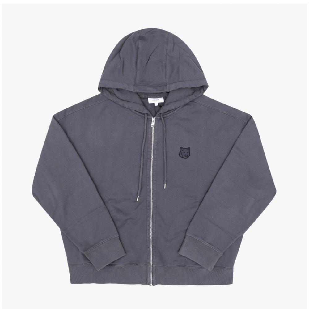 MaiSon KitSune Naszywka z Głową Lisa Męska S Bluza z Kapturem na Zamek Pm02138km0340