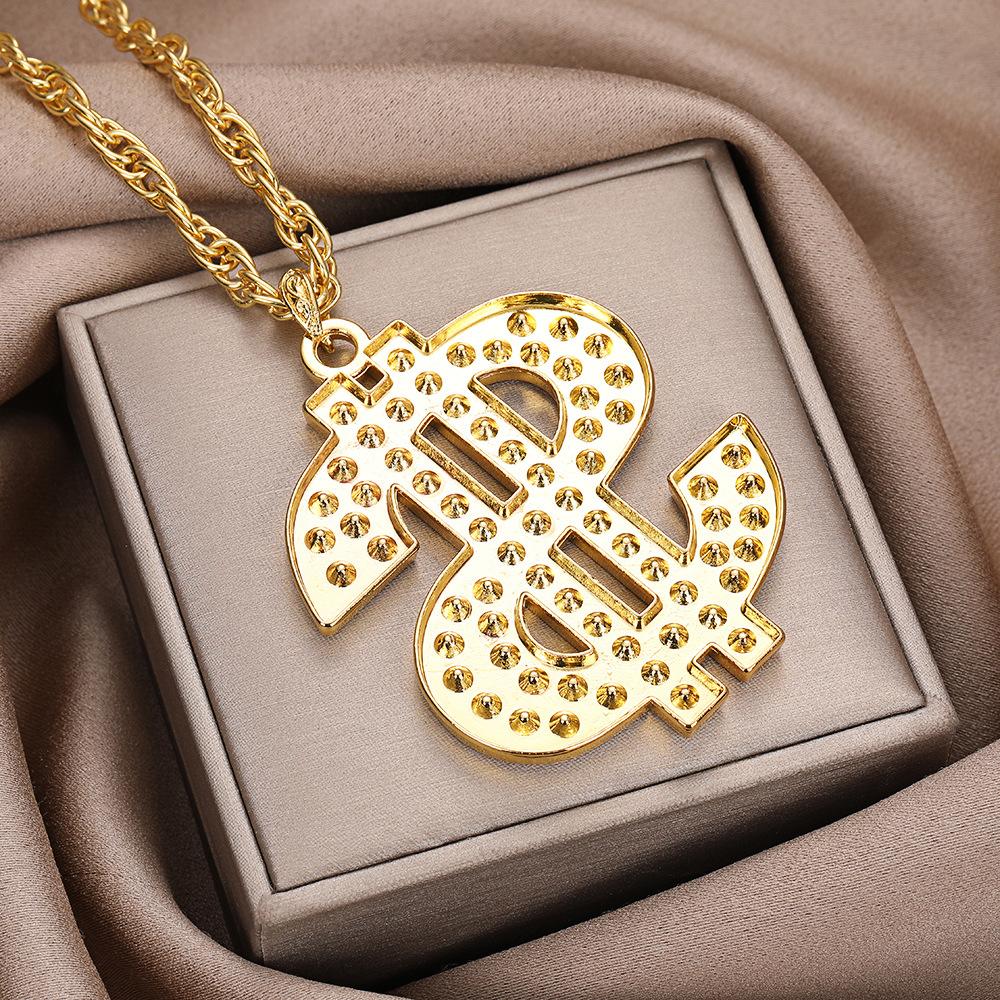 European and American hip hop exaggerated necklace big gold chain plastic simulation local tyrant gold performance festival performance props