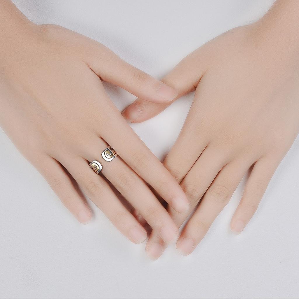 Kyzc Tight Spell Ring Opening Men And Women, Two-In-One Combination Couple Qixi Festival Valentine'S Day Gift With