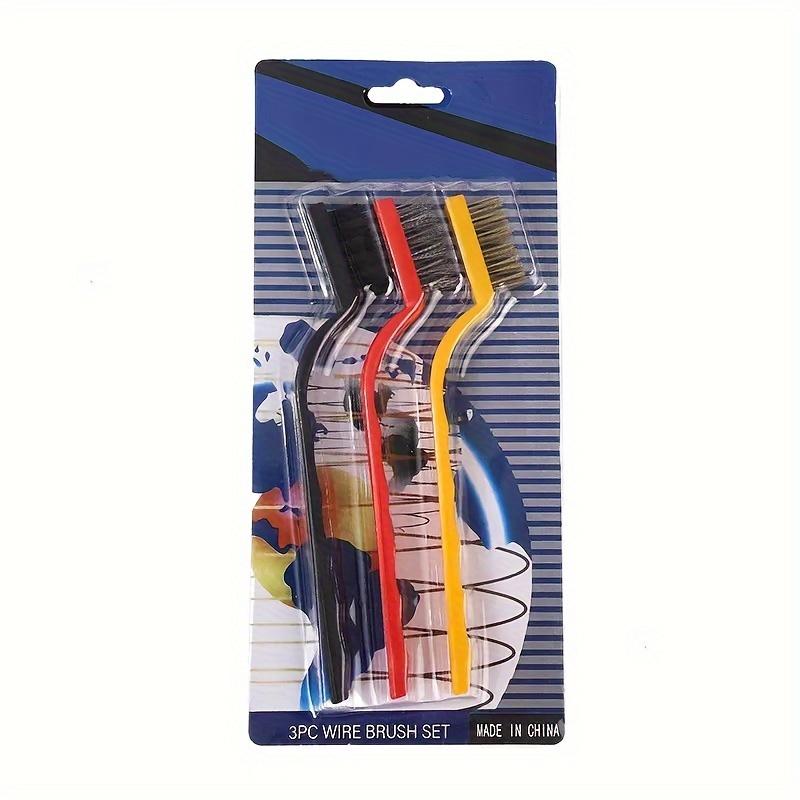 3pcs/gas stove cleaning brush stove range hood cleaning brush household kitchen dead corner decontamination wire brush 3pcs