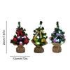 Small Christmas Tree With Lights 3 Pieces Artificial Plant With Burlap Base Little Christmas Tree For Bookshelf Birthday Party