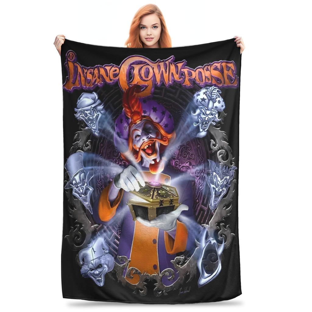 Insane Clown Posse Blanket Warm Soft Street Trend Plush Throw Blanket For Children Home Decor Flannel Bedspread Bed Cover