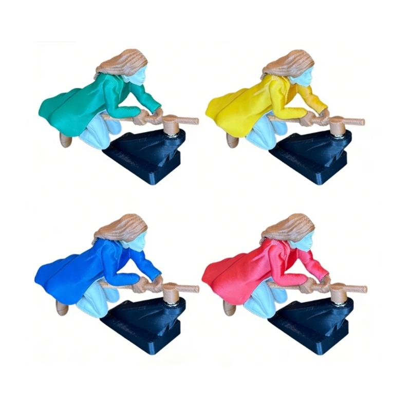 

Floating Sweeper Figurine Car Accessory Traditional Dashboard Decoration Embellishment Ornament With 4 Color Selections
