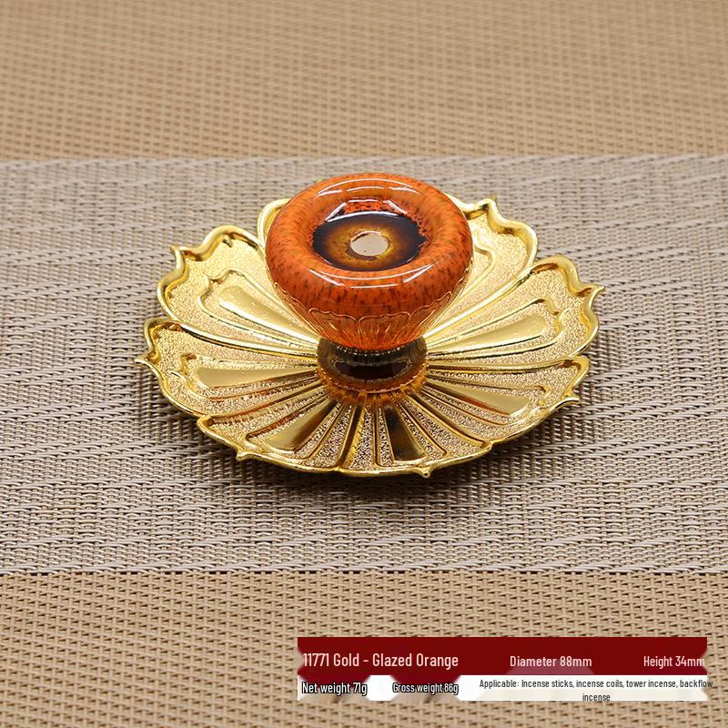 Ceramic Lotus Backflow Incense Burner & Stick Holder Ornament