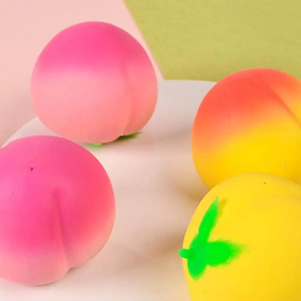 Peach Shaped Fruit-Shaped Squishy Toy Squeezable Anti-Stress Toy Office Workers