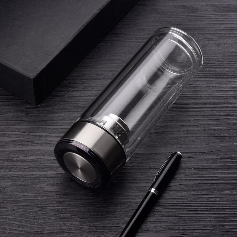 High-Temperature Double-Walled Borosilicate Glass Tea Cup