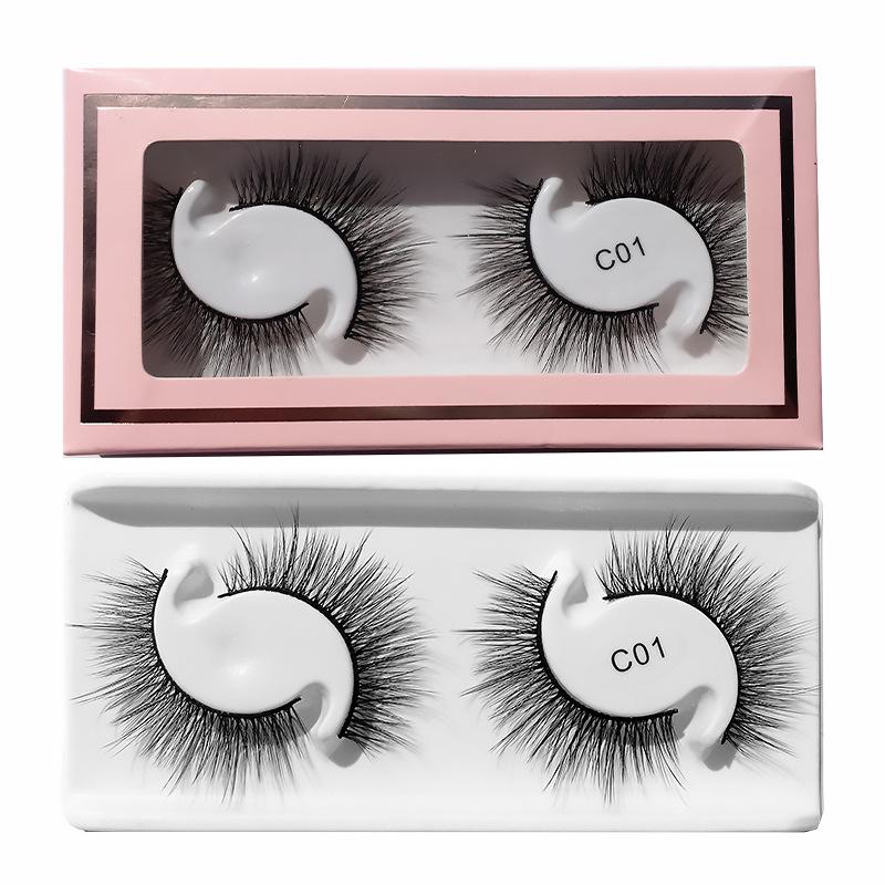 3D Natural Curl Two Pairs Of Japanese False Eyelashes Simulation Thick Grafted Eyelashes
