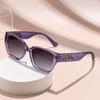 Large Frame Trendy Sunglasses Wide Foot Hollow Letters Sunglasses Women's Fashion Square Frame Sunglasses