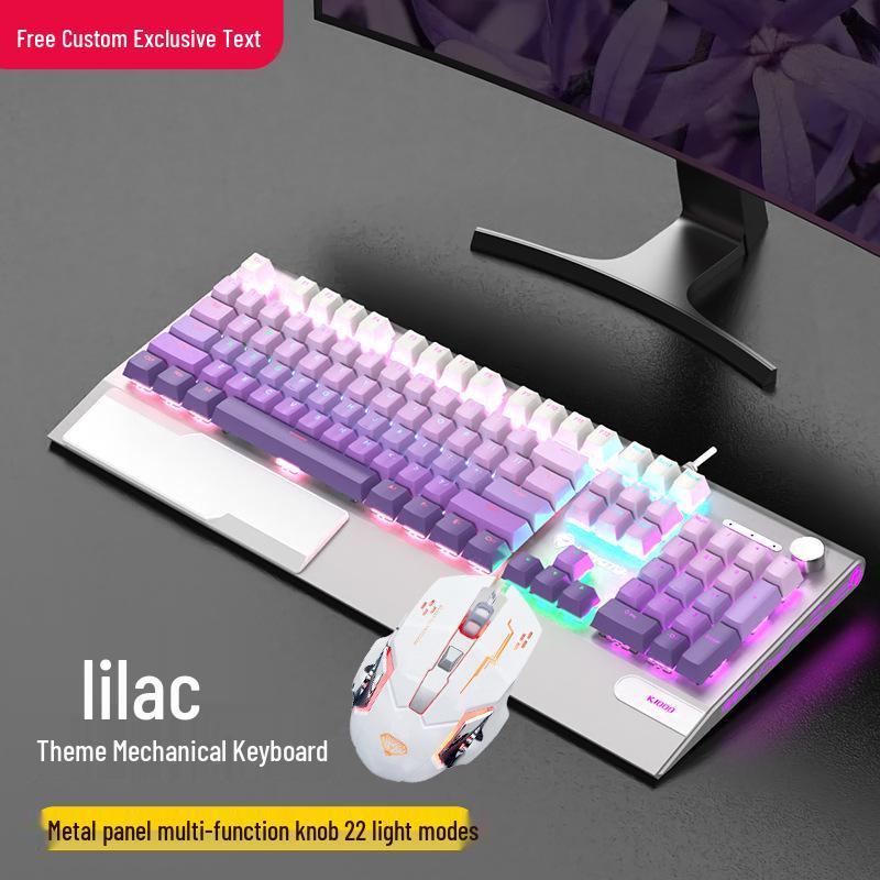 Langtu K1000 RGB Mechanical Keyboard, Mouse & Headset Set - Gradient Color Aluminum Body
