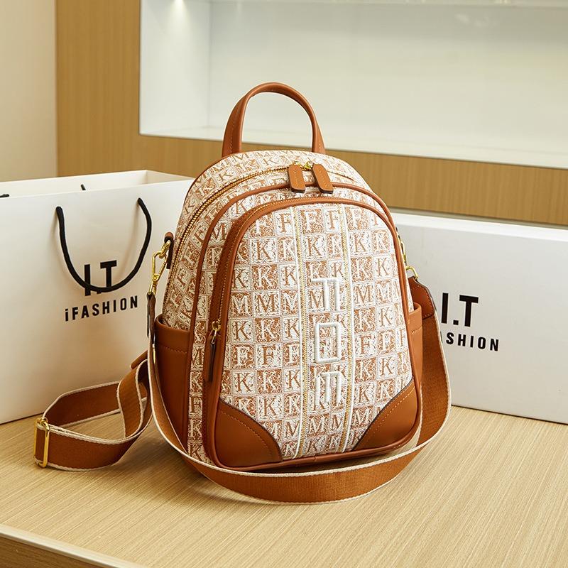 Hot Sale Alphabet Printed Backpack Fashion Versatile Temperament Backpack Women's Multifunctional
