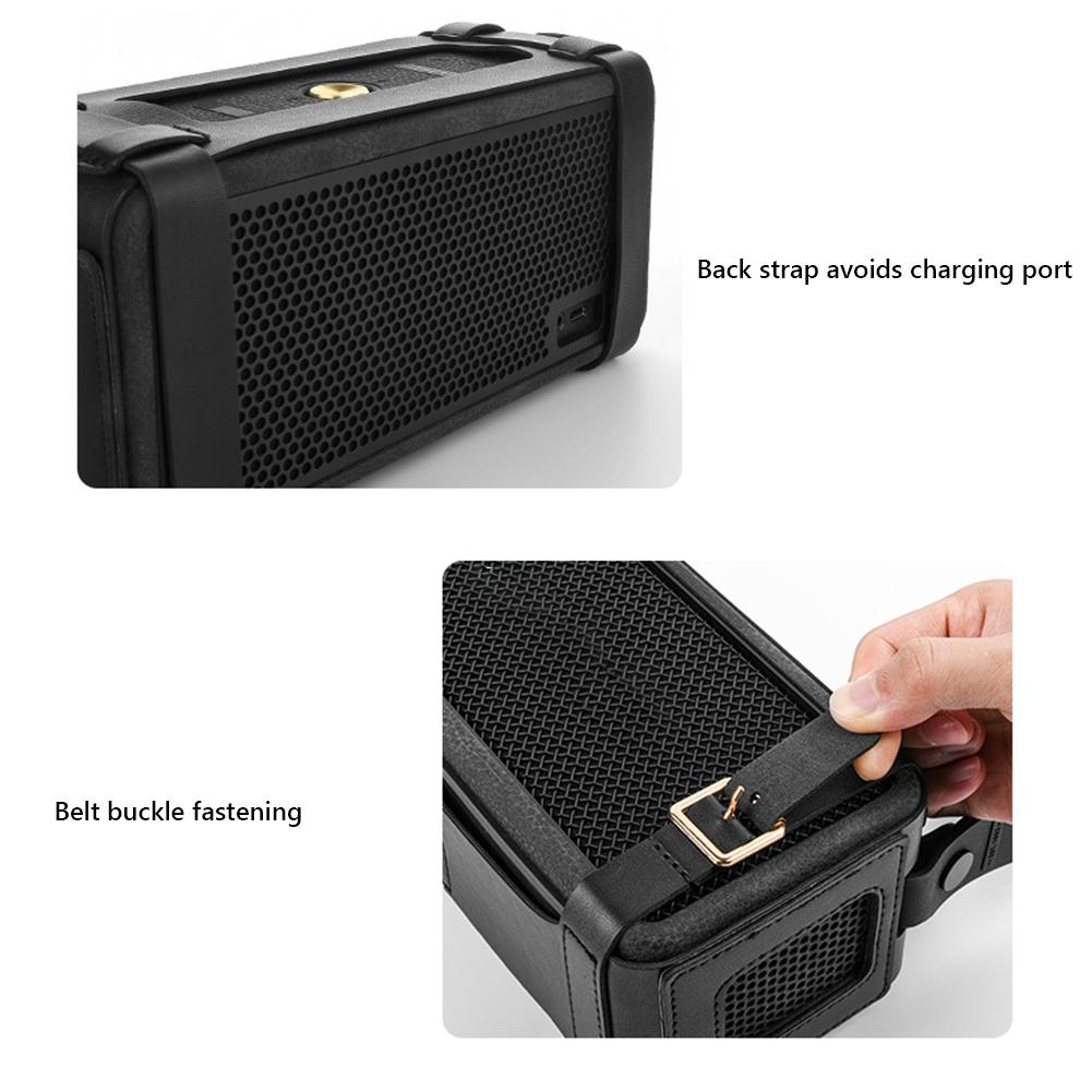 PU Travel Carrying Strap Case with Adjustable Shoulder Strap Travel Protective Speaker Case Cover for Marshall Middleton Speaker