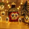 Halloween LED String Lights: Colorful Skull, Bat, Tombstone, and Pumpkin Decorations
