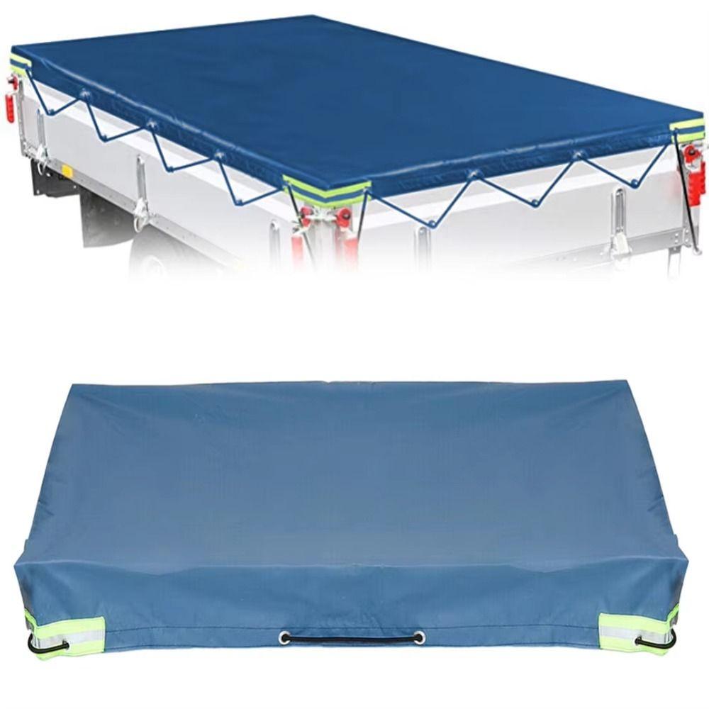 

Universal Car Tarpaulin Trailer Cover 420D Oxford Trailer Tarp Cars Transport 211*116*8cm синій