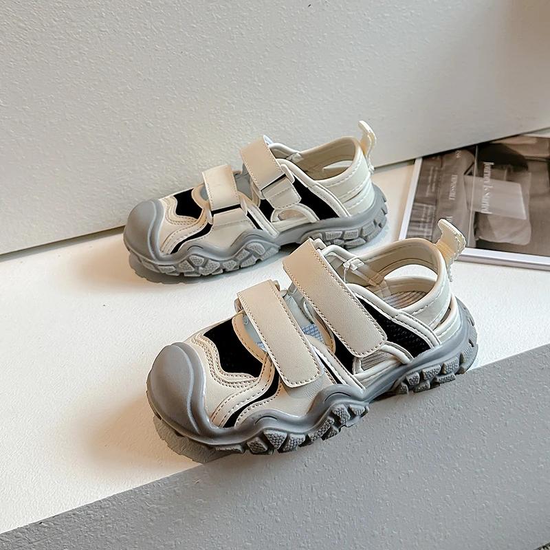 Children's Summer Sports Sandals Patchwork Versatile Boys School Causal Cut-outs Running Shoes Fashion Kids Girls Mesh Sandals