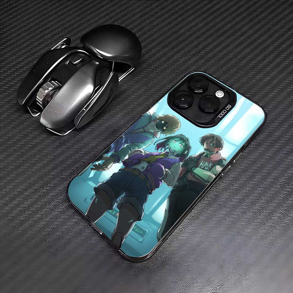 Anime M-Milky S-Subway  Phone Case For iPhone17,16,15,14,13,12,11 Plus,Pro Max Colored Silver Plated Inside Cover