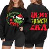 Women's Casual Fashion Long Sleeve Christmas Printed Round Neck Sweatshirt Top