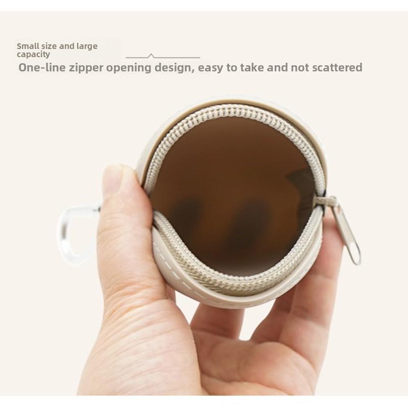 Silikon-Aufbewahrungstasche Hängender Schlüsselanhänger-Halter für Outdoor-Kabel Bluetooth-Kopfhörer Kleinteile-Organizer Münzbörse