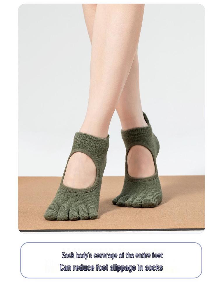 Korean Style Non-Slip Pilates Yoga Socks for Women - Trendy Five-Toe Indoor Fashion