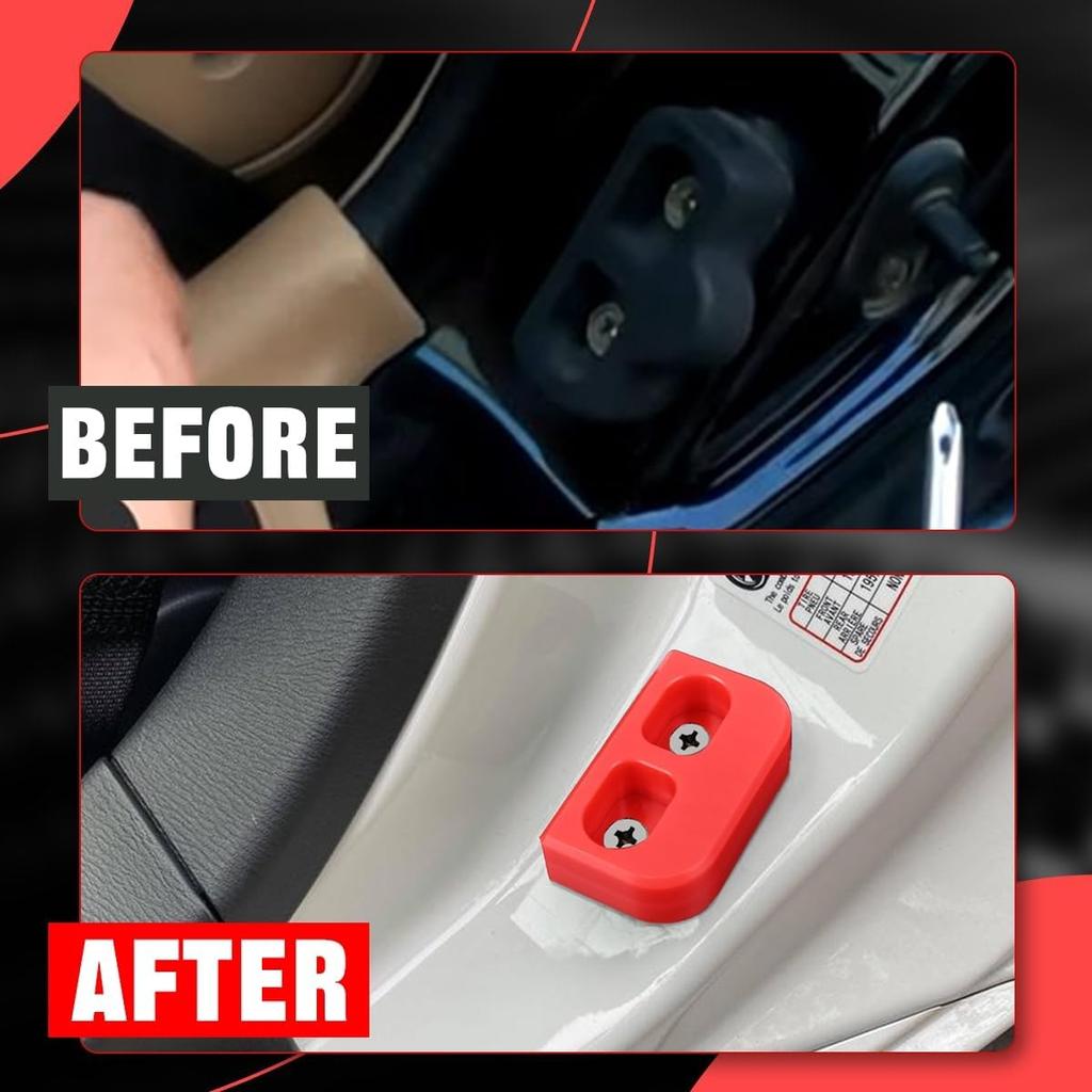 Canitu 2Pcs Red Door Lining Bushings Replacement,CNC Machined Door Bushing Kit Door Lining Bushings & Handling Replace Improves Stiffness for Mazda