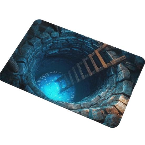 3D Optical Illusion Floor Mat Realistic Hole Door Mat for Living Room And Entry Area Non-Slip Soft Pet-Friendly Rug Interactive Visual Effect Carpet