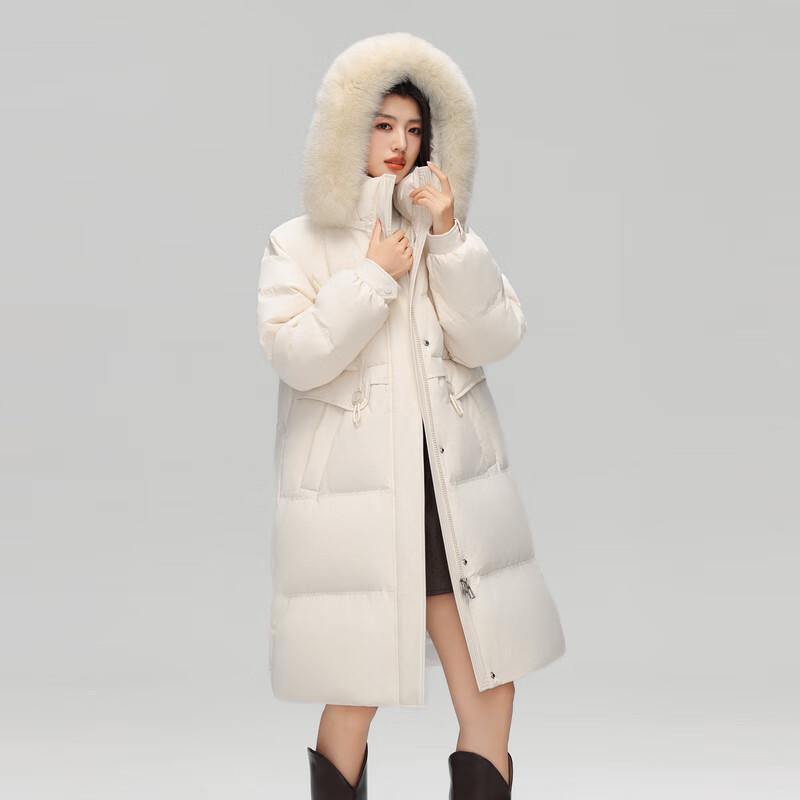 SNOWFLYING Women s Mid-Length Hooded Down Jacket X40143404F L (170/92A)
