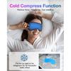 Cooling & Heat Eye Mask for Sleeping, Cordless Heated Silk Sleep Mask, Eye Compress for Dry Eyes, 3 Temperature, Auto Shut-Off for Sleep, Adjustable