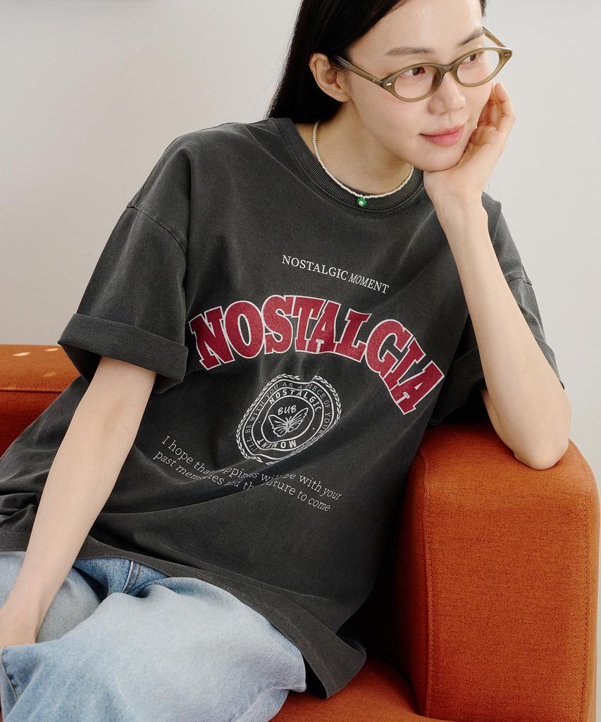 Beobeulpiseu Nostalgia Pigment T-Shirt_Charcoal Red